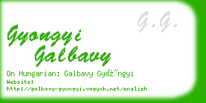 gyongyi galbavy business card